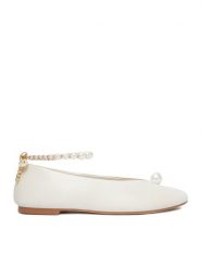 GINO ROSSI Baleriny CEO-ROSE-LT1670-9 Biały. Białe balerinki damskie Gino Rossi, bez wzorów, ze skóry, bez obcasa, bez zapięcia. Za 349.99 zł.