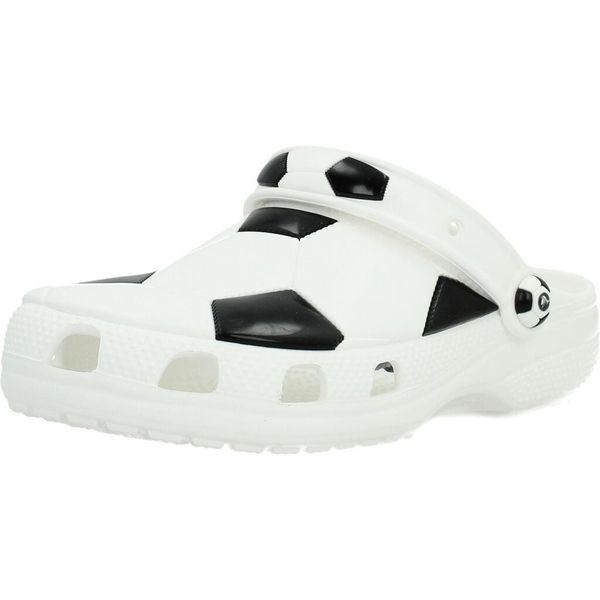 Sandały CROCS CLASSIC SOCCER BALL Biały. Białe sandały damskie Crocs, bez wzorów, z materiału, bez zapięcia. Za 159.00 zł.