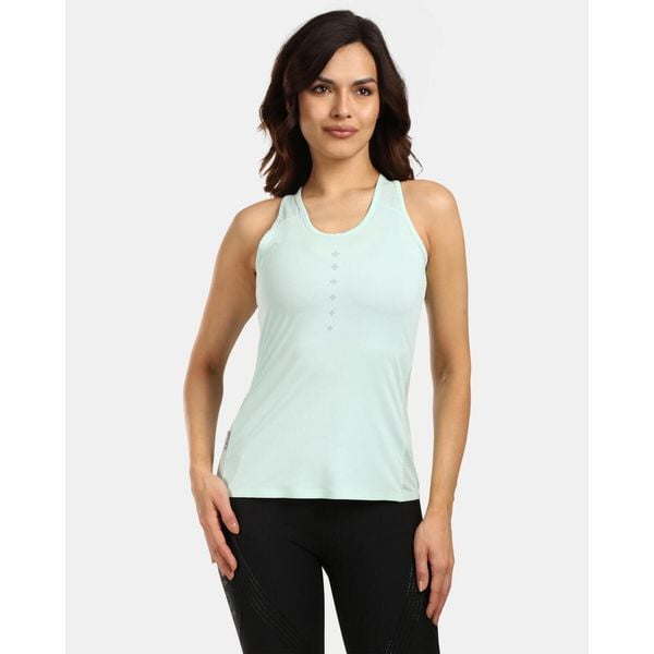 Damski tank top Kilpi Sien. Niebieskie koszulki sportowe damskie Kilpi, l, bez wzorów, z materiału, bez ramiączek, do biegania. Za 91.56 zł.