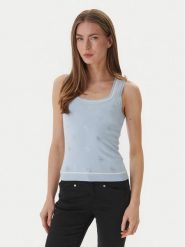 Guess Sweter W6GR17 Z0604 Błękitny Regular Fit. Niebieskie swetry nierozpinane damskie Guess, xl, z aplikacjami, z wiskozy, bez kołnierzyka, bez ramiączek. Za 469.99 zł.