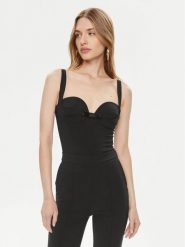 Elisabetta Franchi Body BO-012-42E2-5981 Czarny Slim Fit. Czarne body Elisabetta Franchi, bez wzorów, z syntetyku. Za 1,269.00 zł.
