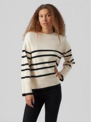 Vero Moda Sweter 10278319 Beżowy Regular Fit. Brązowe swetry nierozpinane damskie Vero Moda, xs, bez wzorów, z syntetyku, bez kołnierzyka, bez ramiączek. Za 199.99 zł.