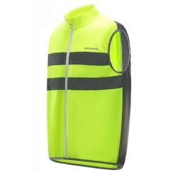 Odblaskowa Kamizelka z Poliestru Kurtka Bezpieczeństwa na Noc. Kurtki męskie ROCKBROS, xl, bez wzorów, z materiału, biznesowe, bez kaptura. Za 119.60 zł.