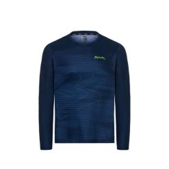 Koszulka termoaktywna z długim rękawem Spiuk Momentum. Niebieskie bluzy męskie SPIUK, bez wzorów, sportowe, bez ramiączek, bez kaptura. Za 394.00 zł.