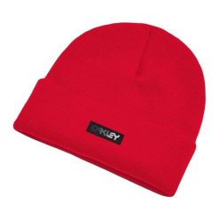 Czapka zimowa damska Oakley B1B Gradient Patch Beanie. Czerwone czapki damskie Oakley, na zimę, bez wzorów, sportowe. Za 45.99 zł.