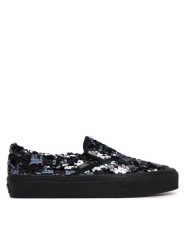 Vans Tenisówki Classic Slip-On VN0010W0DE21 Czarny. Czarne trampki i tenisówki damskie Vans, bez wzorów, z materiału, bez zapięcia. Za 399.99 zł.