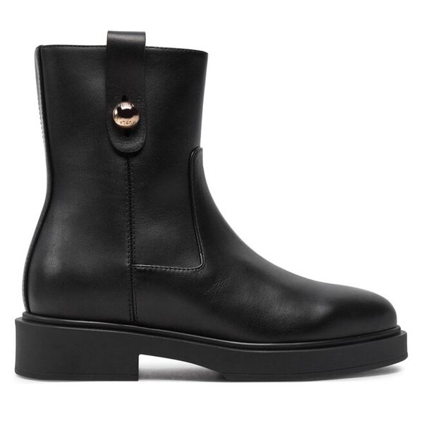 Botki Furla. Czarne botki damskie Furla, bez wzorów, bez obcasa, na płaskiej podeszwie, bez zapięcia. Za 789.99 zł.