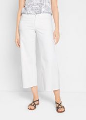 Dżinsy rybaczki ze stretchem (2 pary). Niebieskie jeansy damskie bonprix, bez wzorów, z jeansu. Za 159.99 zł.