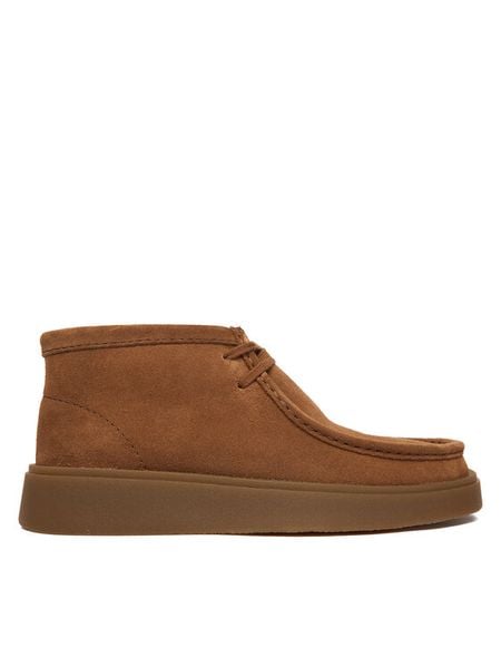 Clarks Trzewiki Torview Hi 26184609 Brązowy. Brązowe botki męskie Clarks, bez wzorów, ze skóry, bez obcasa, bez zapięcia. Za 609.99 zł.