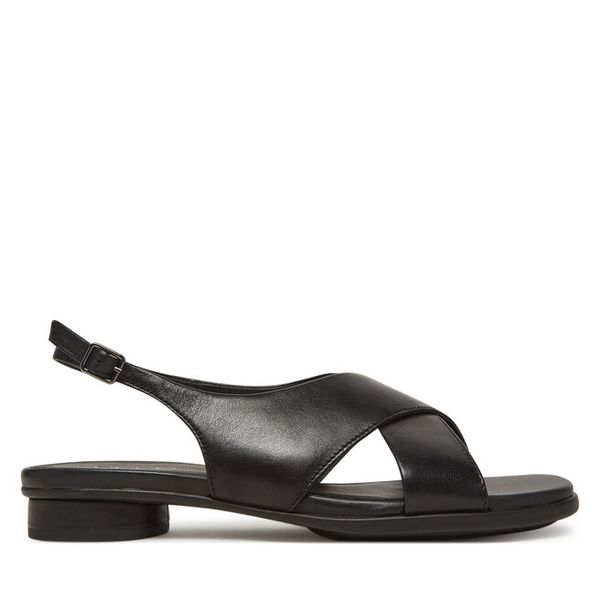 Sandały ECCO. Czarne sandały damskie ecco, bez wzorów, bez obcasa, na płaskiej podeszwie, bez zapięcia. Za 519.99 zł.