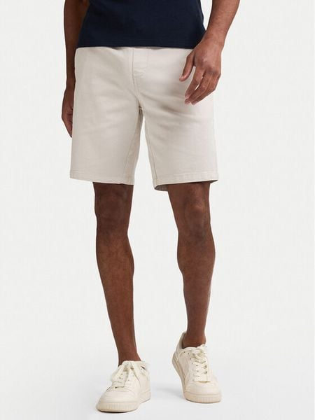 Petrol Industries Szorty materiałowe M-1050-SHO527 Biały Regular Fit. Białe szorty męskie Petrol Industries, bez wzorów, z bawełny. Za 209.99 zł.