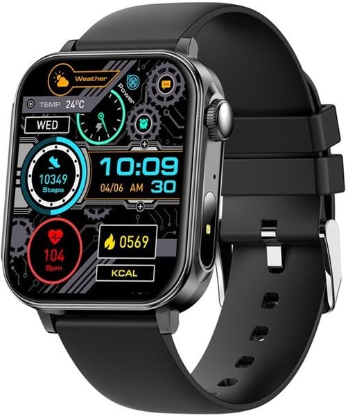 Smartwatch Colmi P80 Czarny (P80 Black). Czarne zegarki smartwatch Colmi, bez wzorów. Za 108.86 zł.