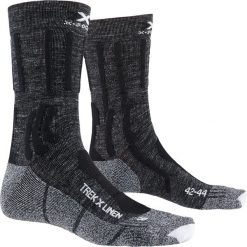 Skarpety turystyczne TREK X LINEN damskie. Brązowe skarpetki damskie XBIONIC, bez wzorów, z elastanu. Za 99.99 zł.