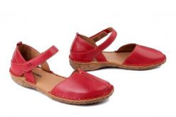 JOSEF SEIBEL 79542 476 470 Rosalie 42 rubin, sandały damskie. Czerwone sandały damskie Josef Seibel, bez wzorów, ze skóry, bez obcasa, bez zapięcia. Za 263.42 zł.