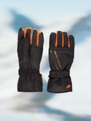 4F Rękawiczki narciarskie Thinsulate membrana 5000 męskie - czarne S. Czarne rękawiczki męskie 4F, na zimę, bez wzorów, z materiału. Za 249.99 zł.