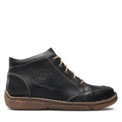 Botki Josef Seibel. Czarne botki damskie Josef Seibel, bez wzorów, bez obcasa, na płaskiej podeszwie, bez zapięcia. Za 389.99 zł.