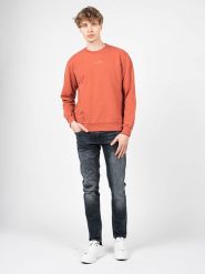 Pepe Jeans Bluza "David" | PM582169 | David | Mężczyzna | Czerwony, Pomarańczowy. Brązowe bluzy męskie Pepe Jeans, m, bez wzorów, z bawełny, bez ramiączek, bez kaptura. W wyprzedaży za 199.00 zł.