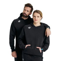 Bluza Arena Team Hooded Sweat Panel z kapturem. Czarne bluzy damskie ARENA, xl, bez wzorów, z bawełny, eleganckie, bez ramiączek, z kapturem. Za 299.99 zł.