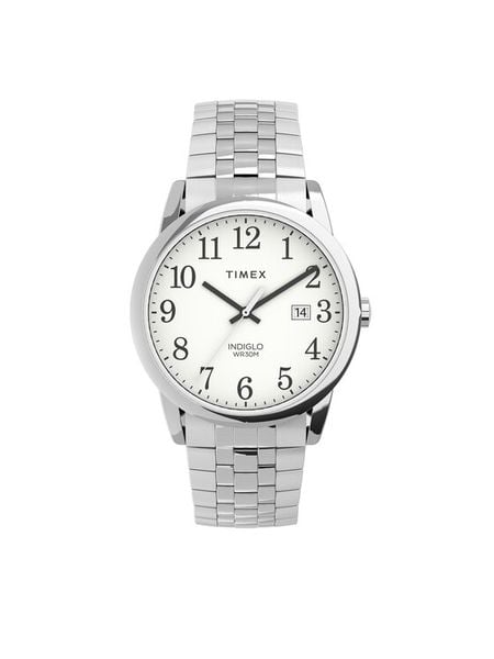 Timex Zegarek Easy Reader TW2V40000 Srebrny. Szare, analogowe zegarki męskie Timex, bez wzorów, srebrne. Za 399.99 zł.