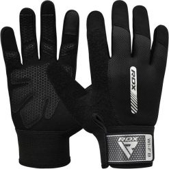 Rękawiczki treningowe W1 - wyjątkowo przyczepne - Czarny - XL. Czarne rękawiczki męskie RDX SPORTS, bez wzorów, z bawełny. Za 109.99 zł.