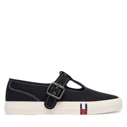 Tenisówki Tommy Jeans. Czarne trampki i tenisówki damskie Tommy Jeans, bez wzorów, z jeansu, bez zapięcia. Za 369.99 zł.