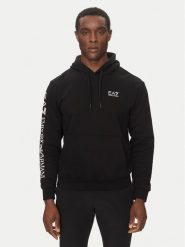EA7 Emporio Armani Bluza 7M000570 AF10377 MC001 Czarny Regular Fit. Czarne bluzy męskie EA7 Emporio Armani, m, bez wzorów, z bawełny, bez ramiączek, bez kaptura. Za 389.99 zł.
