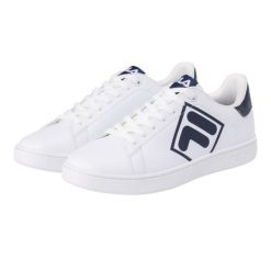 Męskie Buty Sportowe Z Logo Courtbay. Białe buty sportowe męskie Fila, bez wzorów, bez zapięcia. Za 295.99 zł.