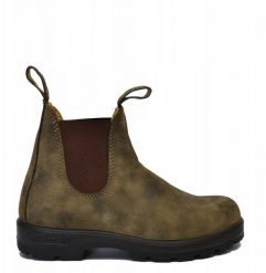 Blundstone Elastic Sided Boot Lined 585-RUSTIC Brązowe 48. Brązowe obuwie sportowe damskie Blundstone, bez wzorów, bez zapięcia. Za 747.29 zł.