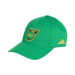 Czapka baseballowa Jamajka Coupe du Monde 2026. Zielone czapki damskie Adidas, bez wzorów, z bawełny, eleganckie. Za 176.01 zł.