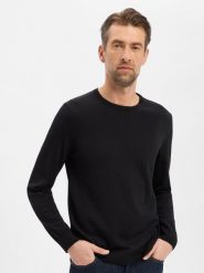 JOOP! Sweter z cienkiej dzianiny - Denny Mężczyźni wełna ze strzyży czarny, XL. Czarne swetry męskie JOOP!, m, bez wzorów, z dzianiny, biznesowe, bez kołnierzyka, bez ramiączek. Za 609.95 zł.