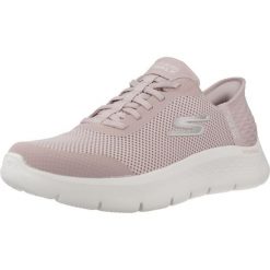Buty SKECHERS GO WALK FLEX GRAND ENTRY Rose. Białe obuwie sportowe damskie Skechers, bez wzorów, bez zapięcia, trekkingowe, Skechers Sport. Za 309.99 zł.