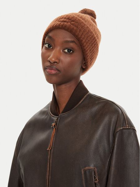 Calvin Klein Czapka Embroidery Airy K60K612586 Brązowy. Brązowe czapki damskie Calvin Klein, na zimę, bez wzorów, z wełny. Za 199.99 zł.