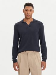 Marc O'Polo Sweter 529 5144 60150 Granatowy Regular Fit. Niebieskie swetry męskie Marc O'Polo, m, bez wzorów, z bawełny, bez kołnierzyka, bez ramiączek. Za 499.99 zł.