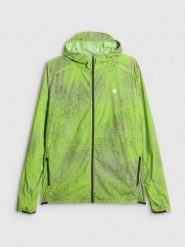 4F Kurtka do biegania męska - oliwkowa M. Brązowe kurtki męskie 4F, l, bez wzorów, bez kaptura. Za 349.99 zł.