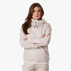 Bluza treningowa kobieca Swedemount Training Logo Hood II szybkoschnąca. Brązowe bluzy damskie SWEDEMOUNT, bez wzorów, bez ramiączek, bez kaptura. Za 199.99 zł.