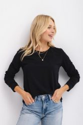 BLUZKA INGA CZARNA Z HAFTEM S - Flawless. Czarne bluzki damskie Flawless, s, bez wzorów, z bawełny, biznesowe, bez kołnierzyka, bez ramiączek. Za 150.00 zł.