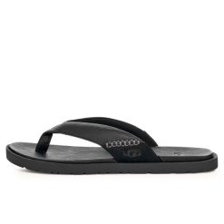Ugg Australian M Seaside Ii Sandały Z Klapkami Dorosłych. Czarne sandały męskie UGG, na lato, bez wzorów, z gumy, bez zapięcia. Za 442.15 zł.