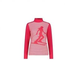 Bluza sportowa damska CMP 35L0406C839. Czerwone bluzy damskie CMP, na zimę, l, bez wzorów, sportowe, bez ramiączek, bez kaptura. Za 419.99 zł.