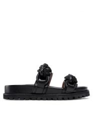 Alberta Ferretti Klapki 22152A6506 8019 Czarny. Czarne klapki damskie Alberta Ferretti, bez wzorów, ze skóry, bez obcasa, bez zapięcia. Za 1,319.00 zł.