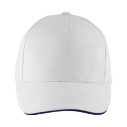 Czapka Z Daszkiem Z 5 Panelami Long Beach. Białe czapki damskie SOL'S, bez wzorów. Za 29.99 zł.
