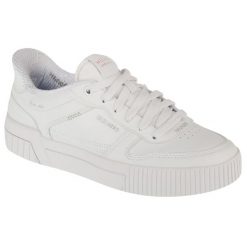 Buty sportowe Sneakersy damskie, Slip-Ins: Jade - Put It In Neutral. Białe obuwie sportowe damskie Skechers, bez wzorów, ze skóry ekologicznej, bez zapięcia, trekkingowe. Za 339.99 zł.