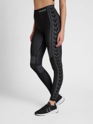 Damskie legginsy ze średnim stanem Hummel Shaping. Czarne legginsy damskie Hummel, bez wzorów, z dzianiny. Za 168.00 zł.