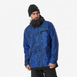 Kurtka snowboardowa męska Dreamscape SNB 100. Szare kurtki sportowe męskie DREAMSCAPE, na zimę, m, bez wzorów, z materiału, bez kaptura, narciarskie. Za 249.99 zł.
