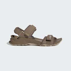 Sandały Terrex Hydroterra. Zielone sandały damskie Adidas, na lato, bez wzorów, z gumy, klasyczne, bez zapięcia. Za 239.00 zł.