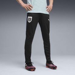 Męskie dopasowane spodnie treningowe reprezentacji Austrii PUMA. Czarne spodnie sportowe męskie Puma, m, bez wzorów, do biegania. Za 319.00 zł.