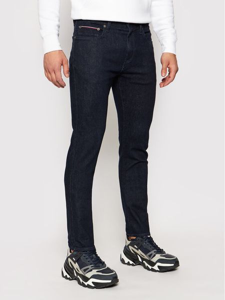 Tommy Hilfiger Jeansy Bleecker MW0MW15600 Granatowy Slim Fit. Niebieskie jeansy męskie Tommy Hilfiger, z bawełny. Za 309.99 zł.