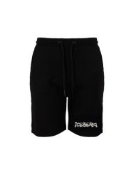 Iceberg Szorty | D0226302 | Mężczyzna | Czarny. Czarne szorty męskie Iceberg, bez wzorów, z bawełny, sportowe. W wyprzedaży za 539.00 zł.