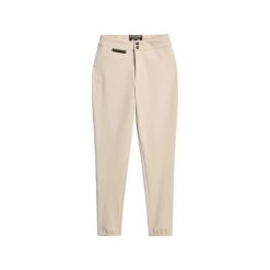 Damskie legginsy Superdry Luxe. Czarne legginsy damskie Superdry, bez wzorów, z materiału. Za 805.90 zł.