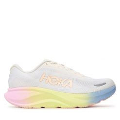 Buty do biegania Hoka. Białe obuwie sportowe damskie HOKA, bez wzorów, bez zapięcia, do biegania. Za 649.99 zł.