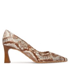 Czółenka Hispanitas. Brązowe czółenka damskie Hispanitas, bez wzorów, bez obcasa, bez zapięcia. Za 569.99 zł.